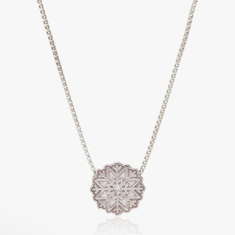 Alex and Ani Silver Snowflake Necklace